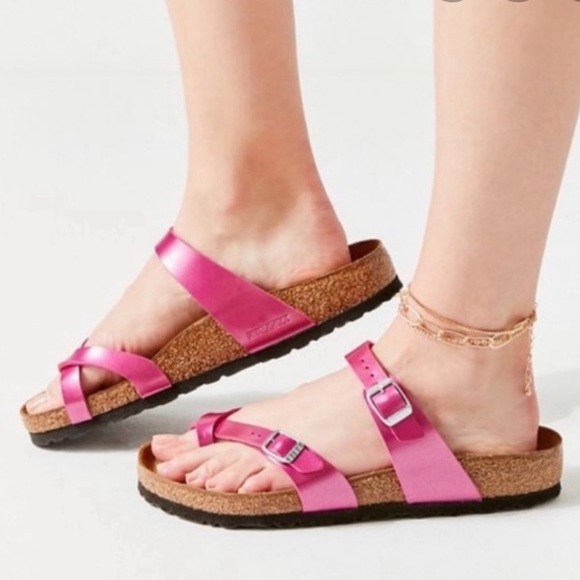 pink birkenstock sandals